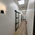 Hallway and doors that lead to exam room